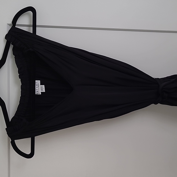 Velvet by Graham & Spencer Tala Satin Viscose Black Dress Size Large - Picture 4 of 5